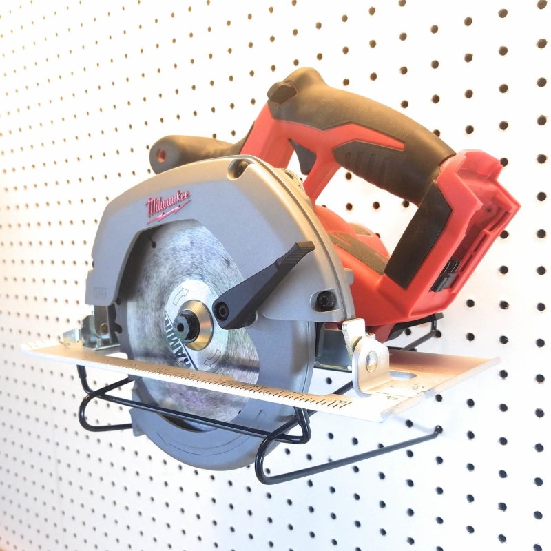Circular Saw Hanger on pegboard - ToolHangerz